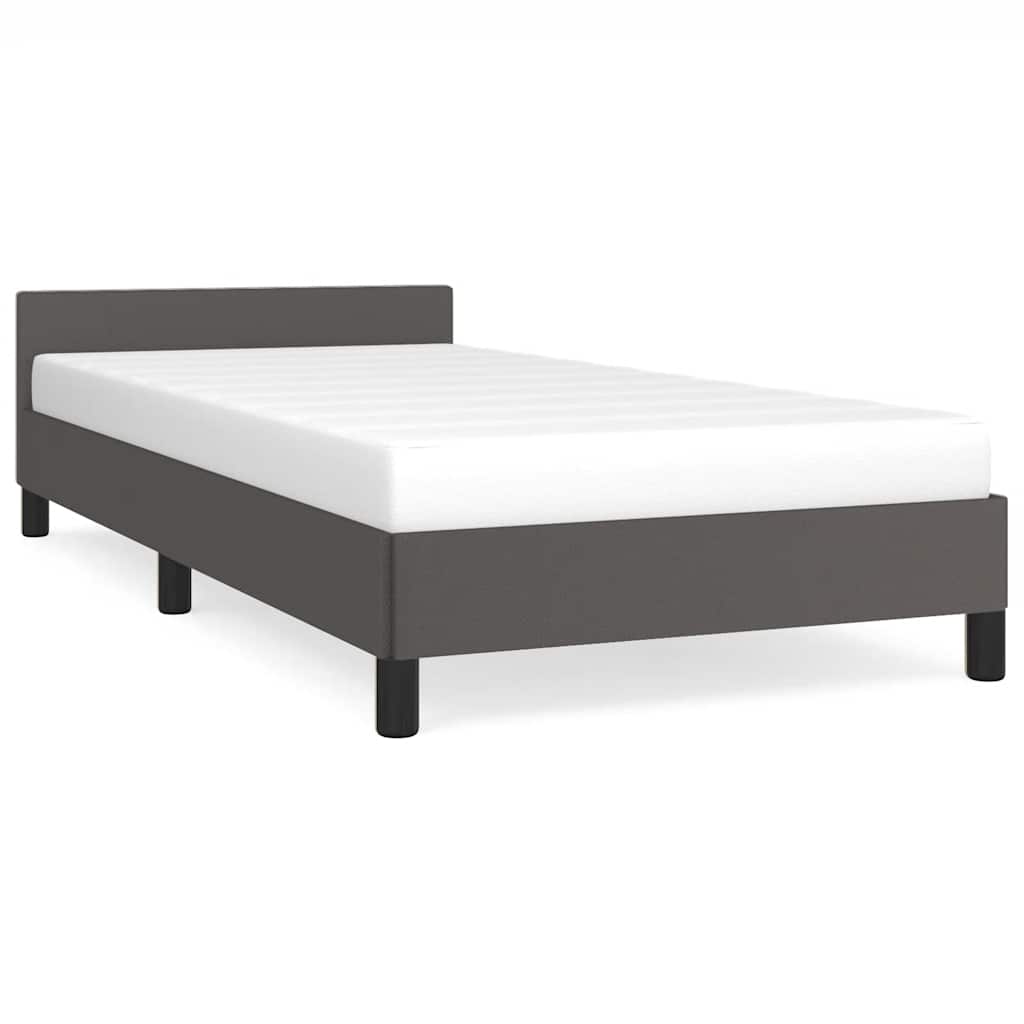 Giroletto con Testiera senza Materasso Grigio 90x190 cm | homemem39