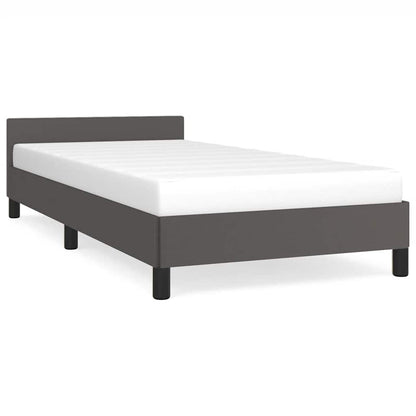 Giroletto con Testiera senza Materasso Grigio 90x190 cm | homemem39