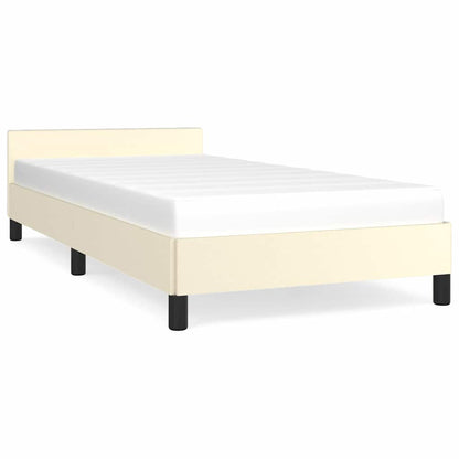 Giroletto con Testiera senza Materasso Crema 90x200 cm