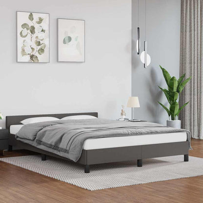 Giroletto con Testiera senza Materasso Grigio 140x200 cm