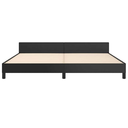 Giroletto con Testiera senza Materasso Nero 200x200 cm