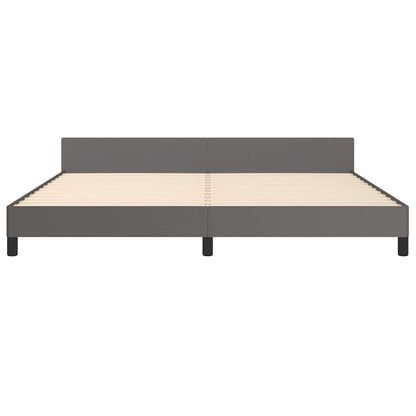 Giroletto con Testiera senza Materasso Grigio 200x200 cm