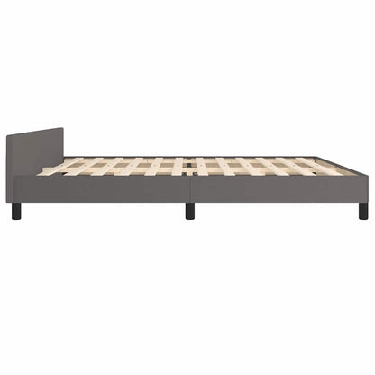 Giroletto con Testiera senza Materasso Grigio 200x200 cm