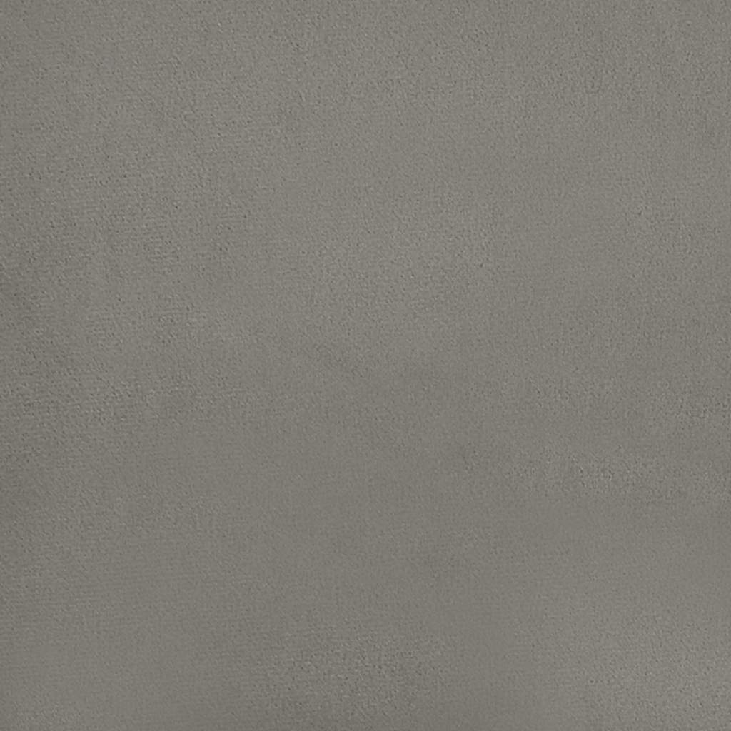 Giroletto senza Materasso Grigio Chiaro 80x200 cm Velluto