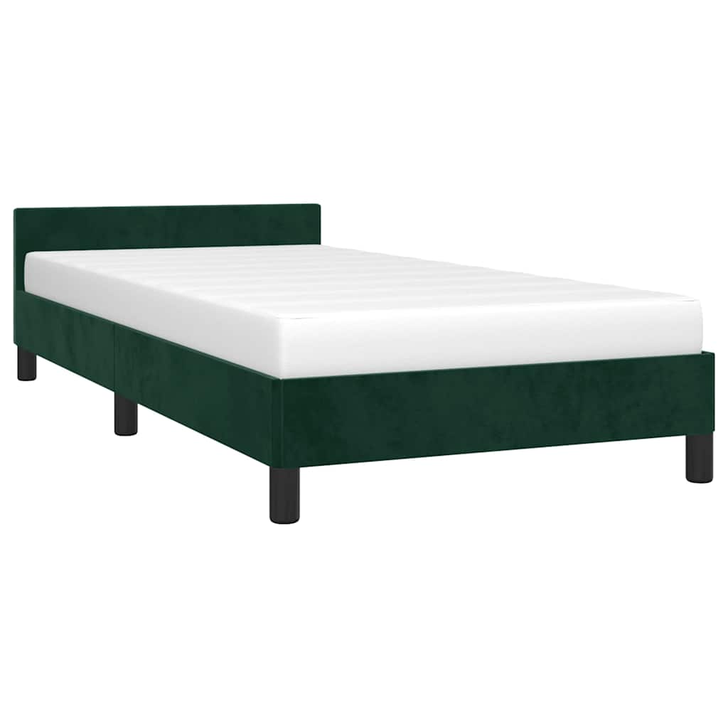 Giroletto senza Materasso Verde Scuro 80x200 cm in Velluto | homemem39