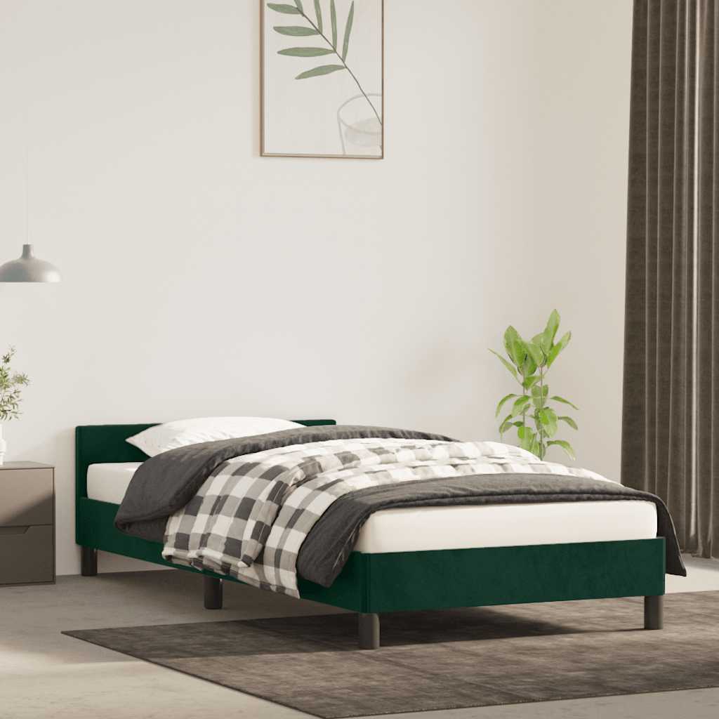 Giroletto senza Materasso Verde Scuro 80x200 cm in Velluto | homemem39