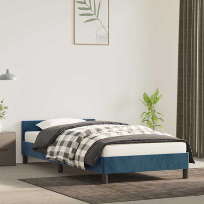 Giroletto senza Materasso Blu Scuro 80x200 cm in Velluto - homemem39