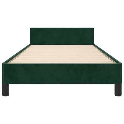 Giroletto senza Materasso Verde Scuro 90x190 cm in Velluto | homemem39