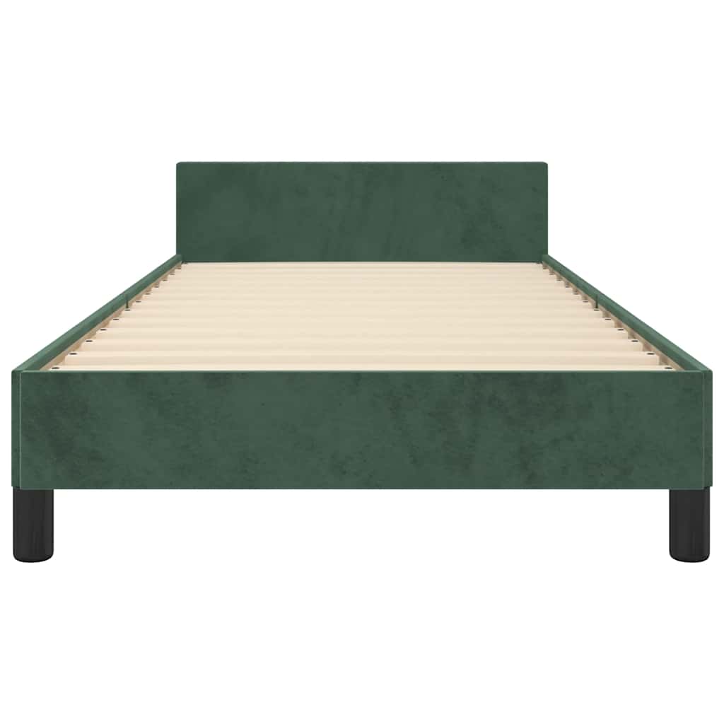Giroletto senza Materasso Verde Scuro 90x200 cm in Velluto - homemem39