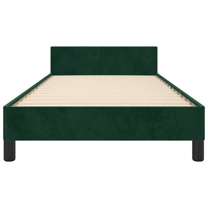 Giroletto senza Materasso Verde Scuro 90x200 cm in Velluto
