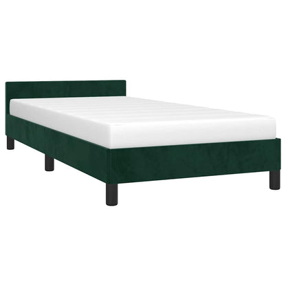 Giroletto senza Materasso Verde Scuro 100x200 cm in Velluto | homemem39
