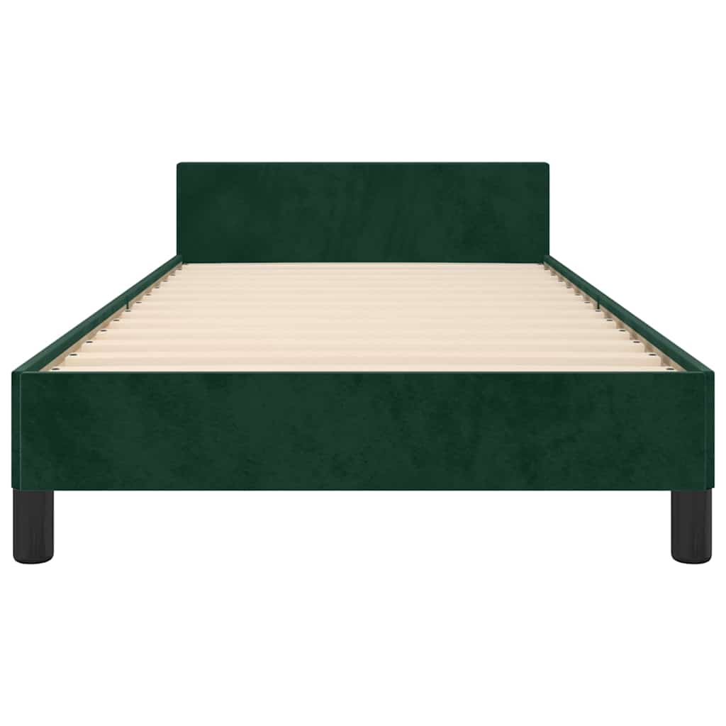 Giroletto senza Materasso Verde Scuro 100x200 cm in Velluto | homemem39