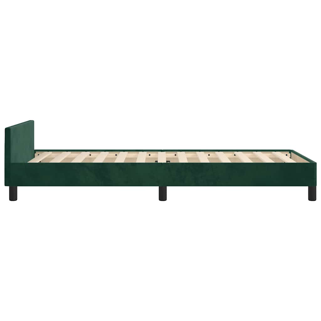 Giroletto senza Materasso Verde Scuro 100x200 cm in Velluto | homemem39