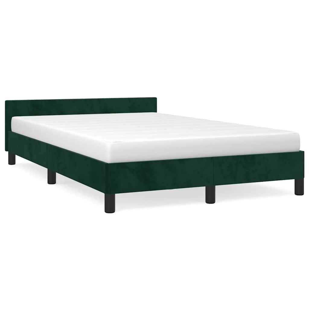 Giroletto senza Materasso Verde Scuro 120x200 cm in Velluto | homemem39