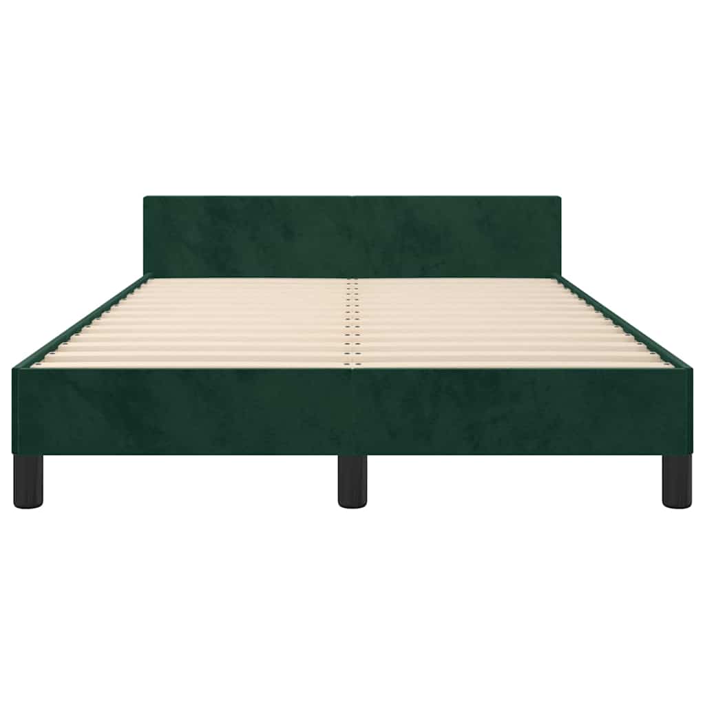 Giroletto senza Materasso Verde Scuro 120x200 cm in Velluto
