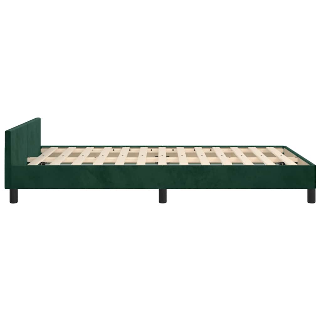 Giroletto senza Materasso Verde Scuro 120x200 cm in Velluto | homemem39