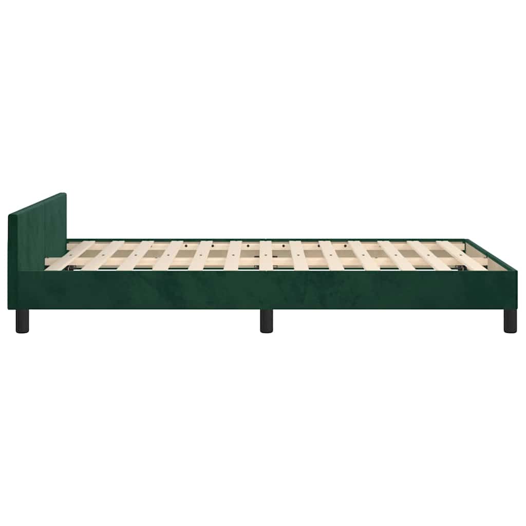 Giroletto senza Materasso Verde Scuro 120x200 cm in Velluto