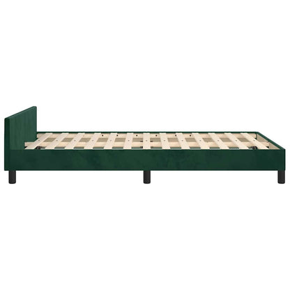 Giroletto senza Materasso Verde Scuro 120x200 cm in Velluto