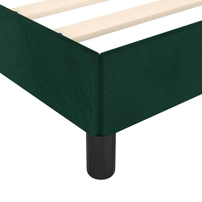 Giroletto senza Materasso Verde Scuro 120x200 cm in Velluto