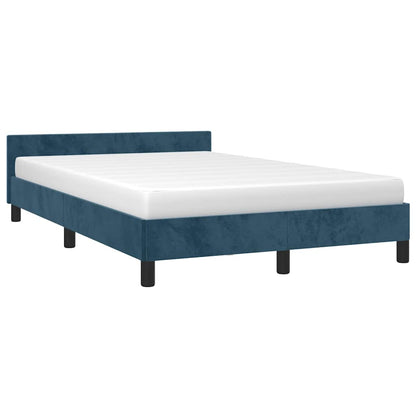 Giroletto senza Materasso Blu Scuro 120x200 cm in Velluto