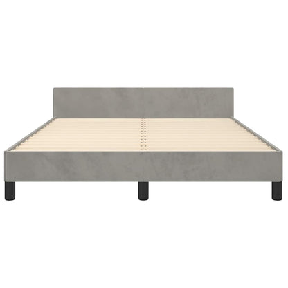 Giroletto senza Materasso Grigio Chiaro 140x190 cm Velluto - homemem39