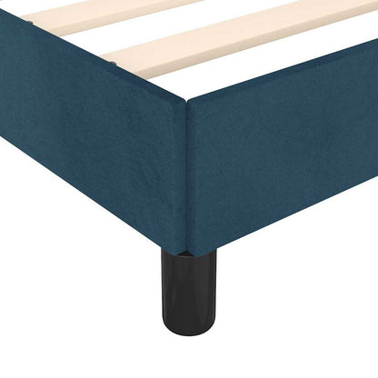 Giroletto senza Materasso Blu Scuro 140x200 cm Velluto