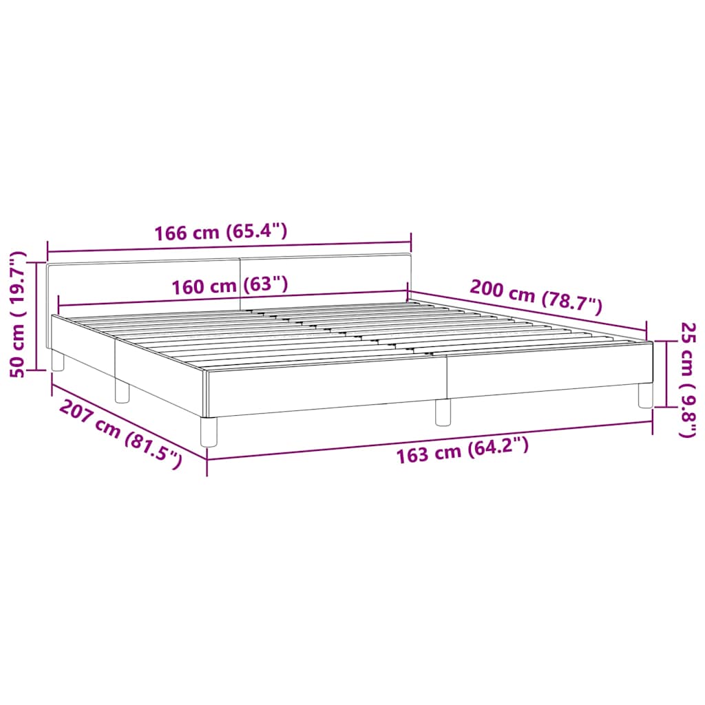Giroletto senza Materasso Blu Scuro 160x200 cm in Velluto