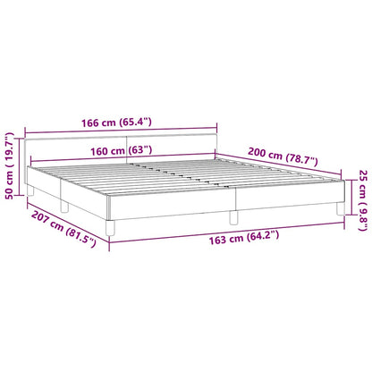 Giroletto senza Materasso Blu Scuro 160x200 cm in Velluto