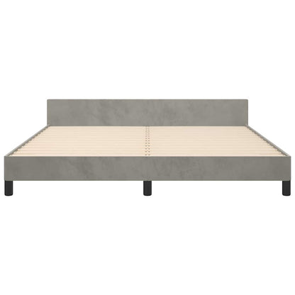 Giroletto senza Materasso Grigio Chiaro 180x200 cm Velluto