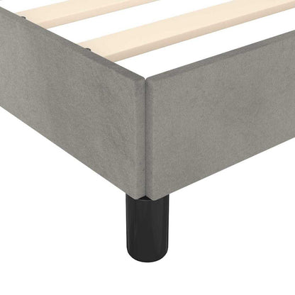 Giroletto senza Materasso Grigio Chiaro 180x200 cm Velluto