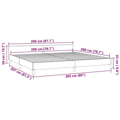 Giroletto senza Materasso Grigio Chiaro 200x200 cm Velluto