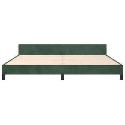 Giroletto senza Materasso Verde Scuro 200x200 cm in Velluto - homemem39