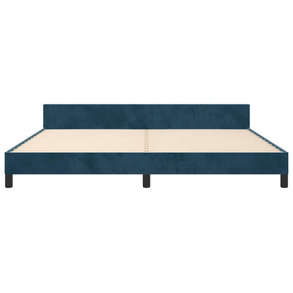Giroletto senza Materasso Blu Scuro 200x200 cm in Velluto | homemem39