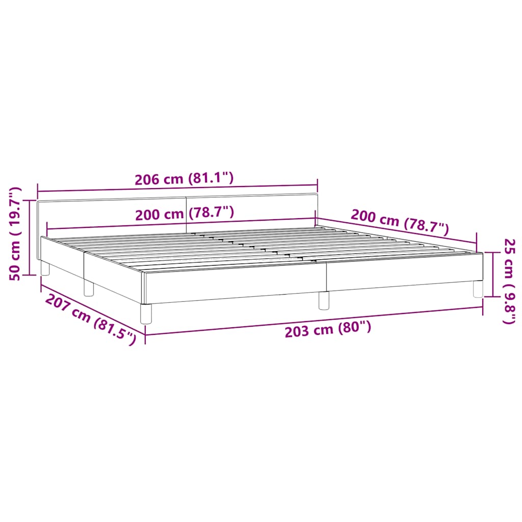 Giroletto senza Materasso Blu Scuro 200x200 cm in Velluto | homemem39