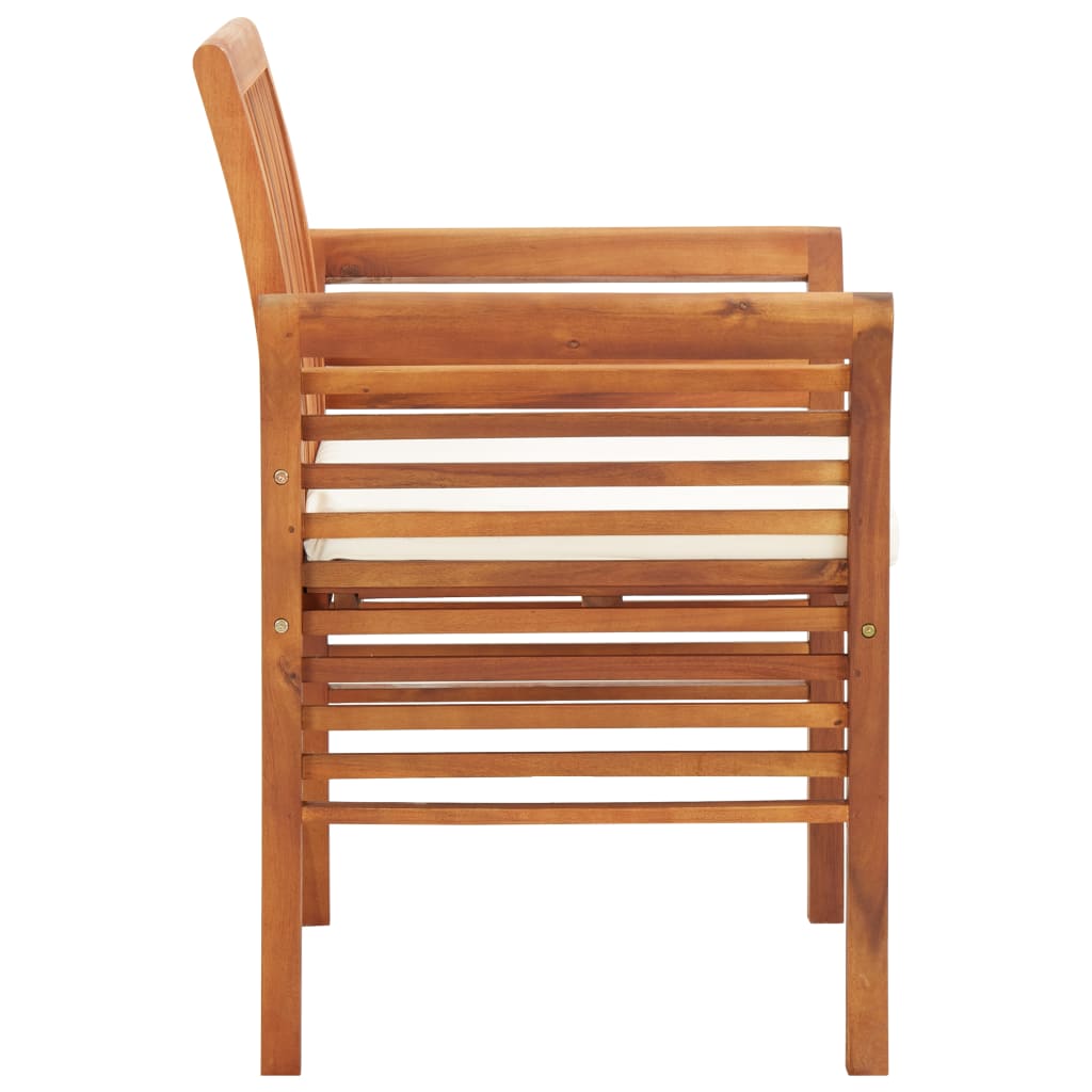 Sedie da Pranzo Giardino con Cuscini 8 pz Legno Massello Acacia