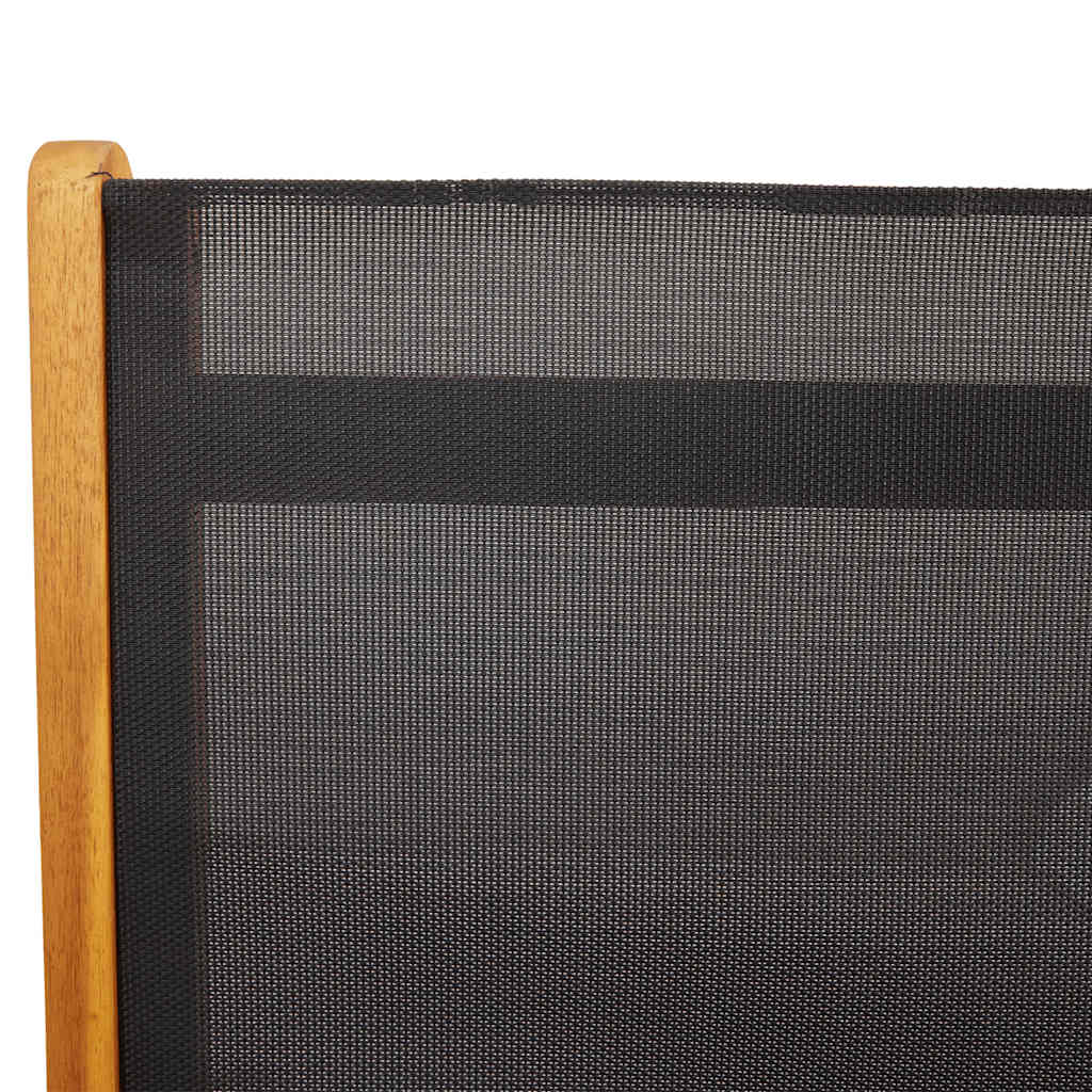 Sedie Giardino Pieghevoli 6pz Legno Massello Acacia e Textilene