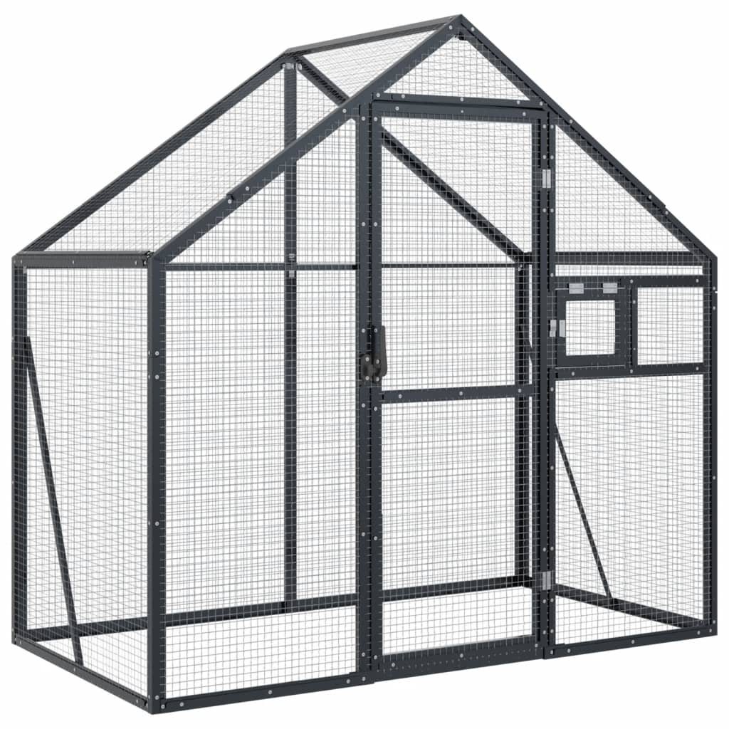 Voliera Antracite 179x100x185 cm in Alluminio | homemem39