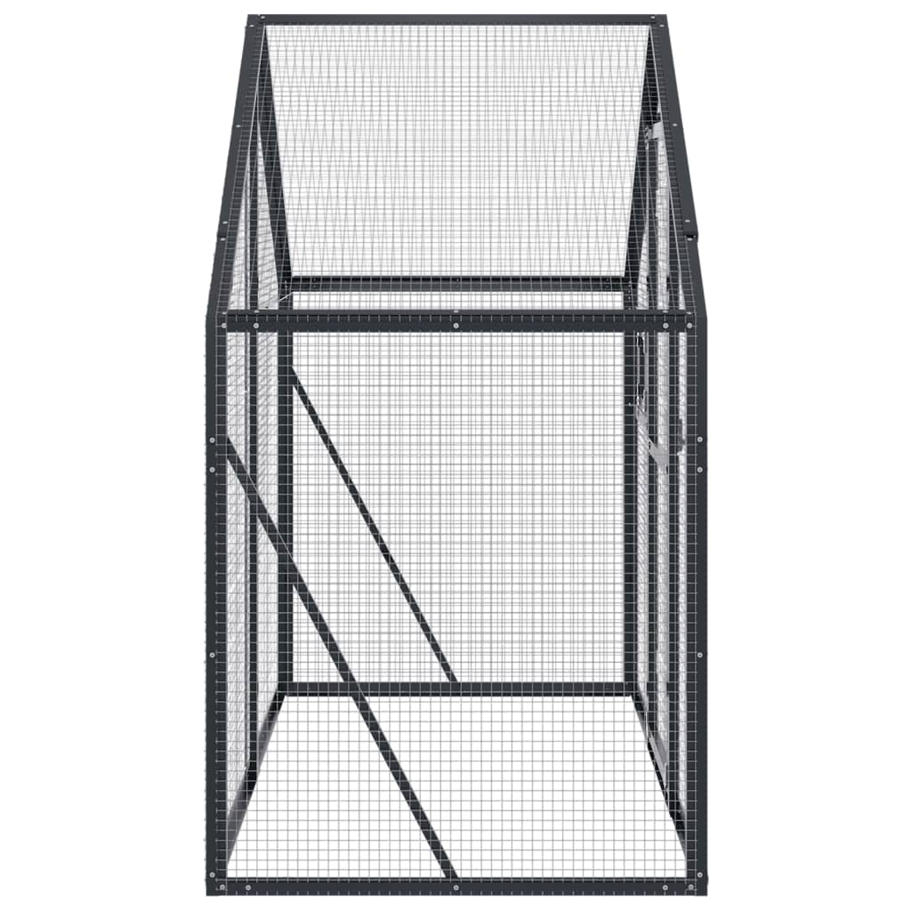 Voliera Antracite 179x100x185 cm in Alluminio
