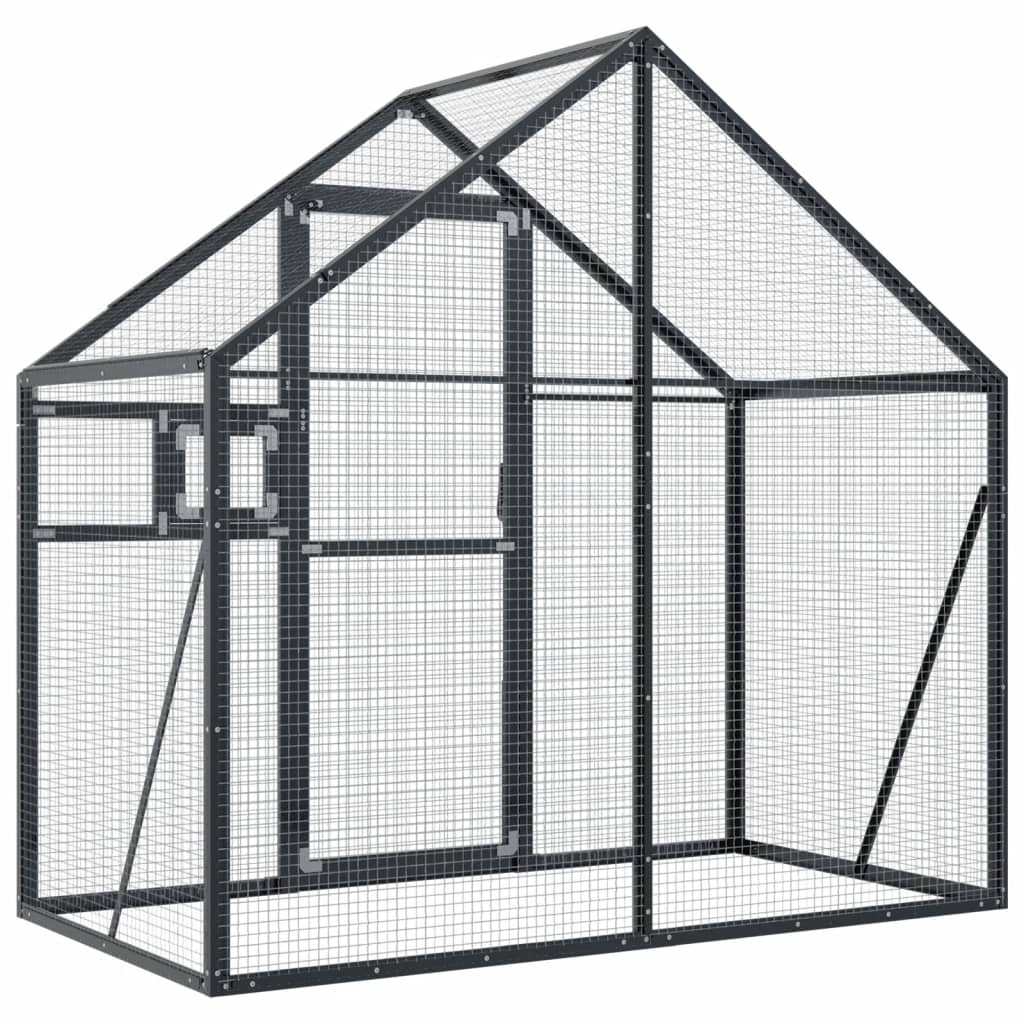 Voliera Antracite 179x100x185 cm in Alluminio | homemem39