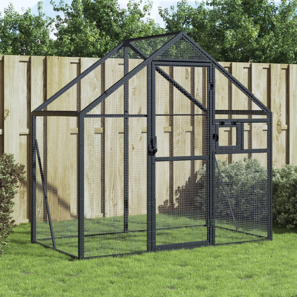 Voliera Antracite 179x100x185 cm in Alluminio | homemem39