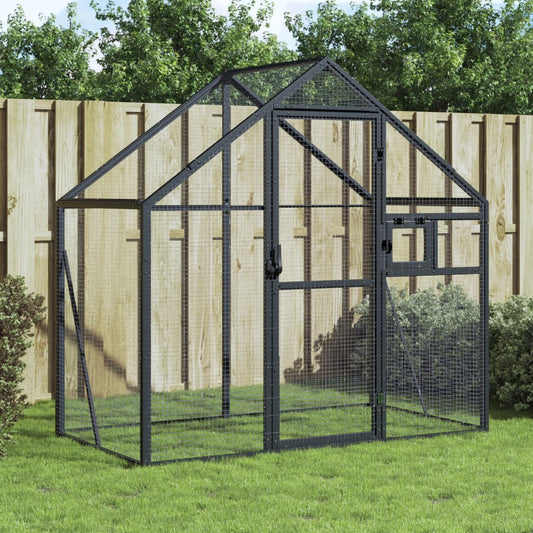 Voliera Antracite 179x100x185 cm in Alluminio | homemem39