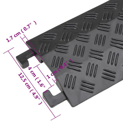 Rampe di Protezione Cavi 2pz 98,5 cm Nero | homemem39
