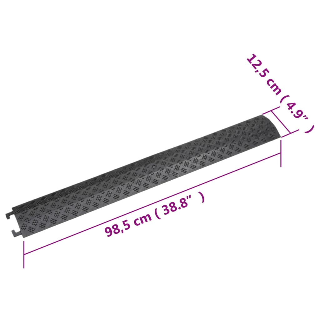 Rampe di Protezione Cavi 2pz 98,5 cm Nero | homemem39