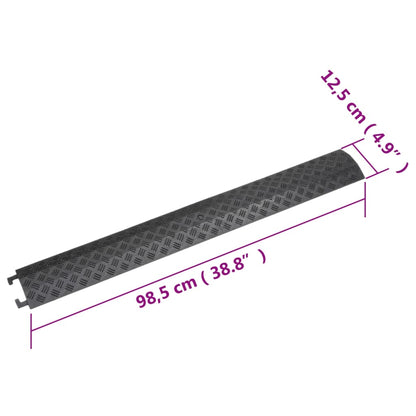 Rampe di Protezione Cavi 2pz 98,5 cm Nero | homemem39