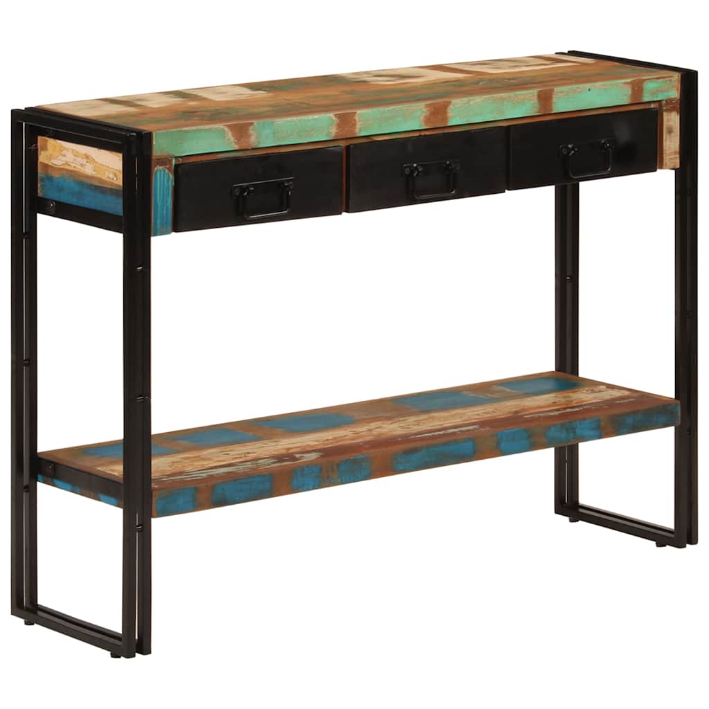 Tavolo Consolle 110x30x76 cm in Legno Massello Riciclato