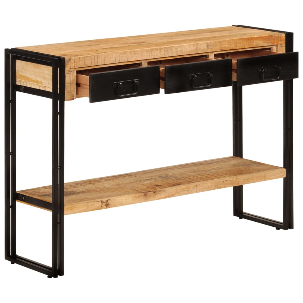 Tavolo Consolle 110x30x76 cm in Legno Massello di Mango - homemem39