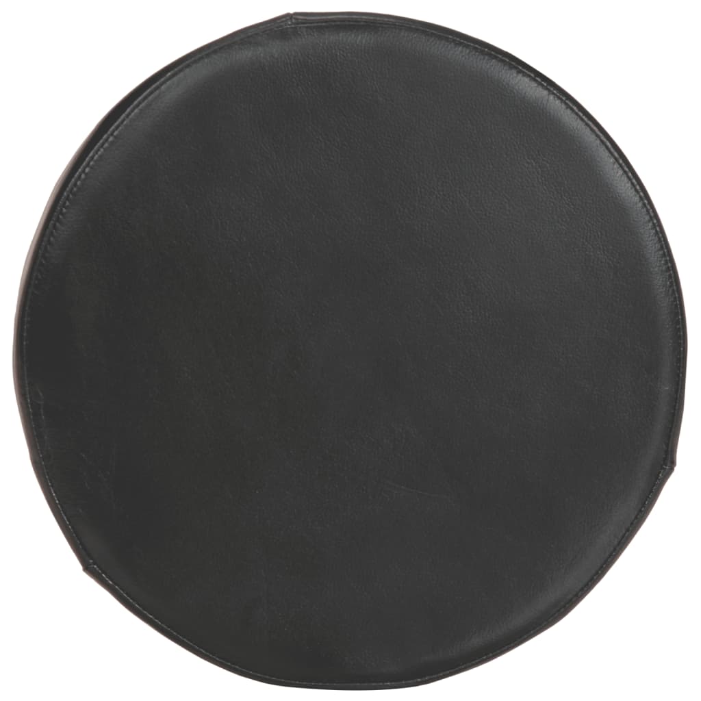 Sgabelli da Bar 2 pz in Vera Pelle e Legno Massello di Acacia - homemem39