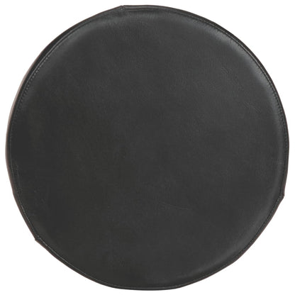 Sgabelli da Bar 2 pz in Vera Pelle e Legno Massello di Acacia - homemem39