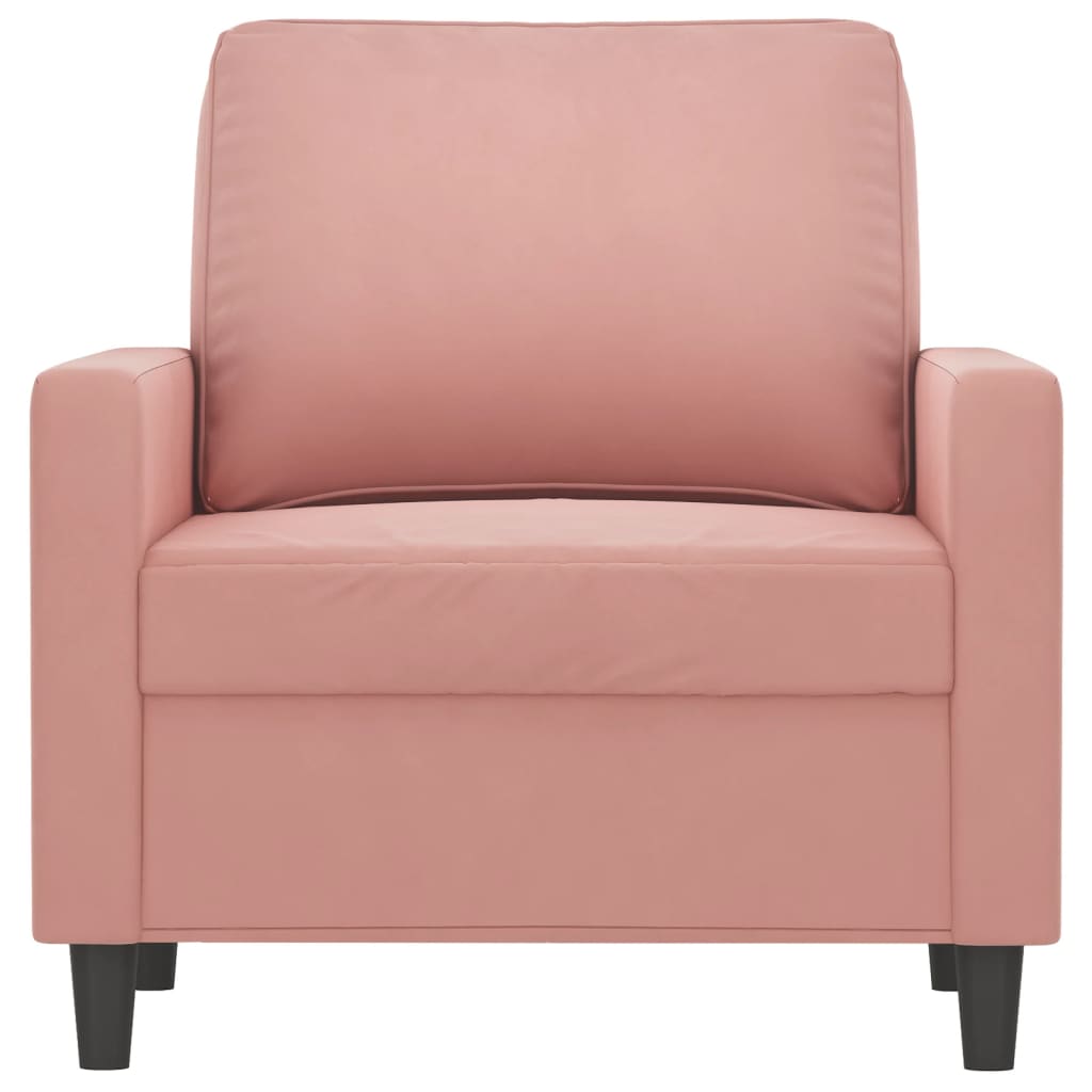 Poltrona Rosa 60 cm Velluto | homemem39