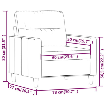 Poltrona Grigio Scuro 60 cm in Tessuto | homemem39